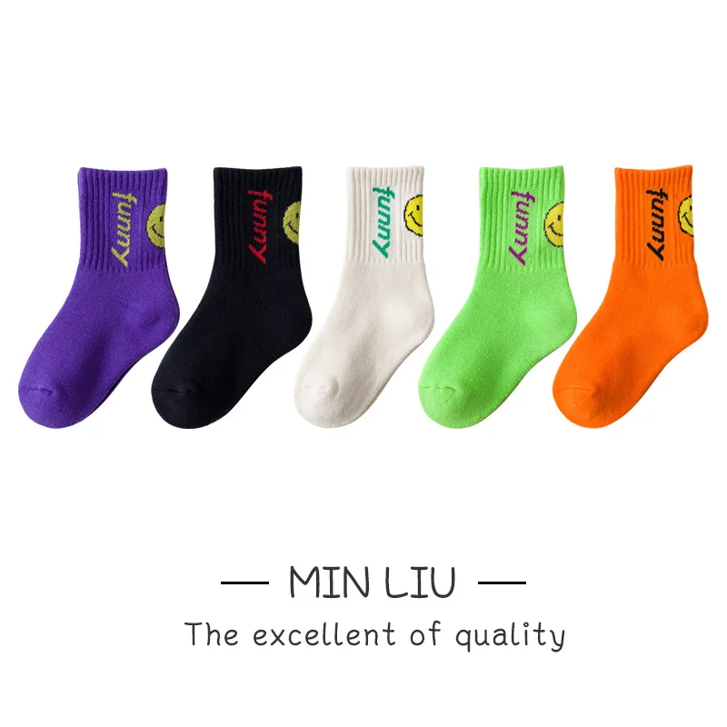 

5Pairs/Lot Autumn Winter Children Socks Terry Thickening Cartoon Cotton Warm Sports Sock For Boys And Girls