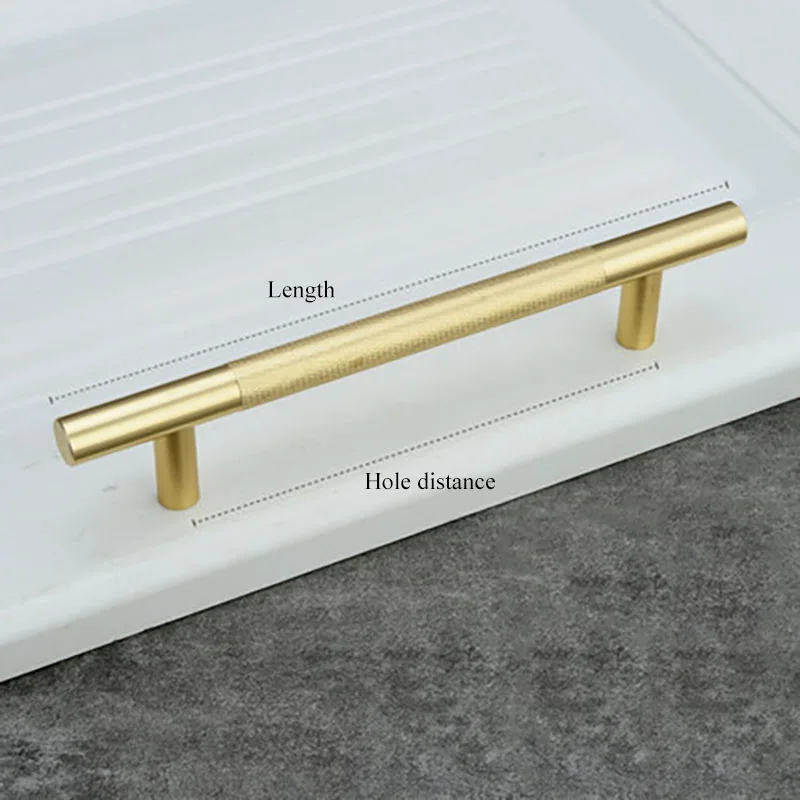 Золото Текстурированные алюминиевая ручка для шкафа черный/серебро сплошной