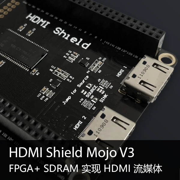Mojo FPGA HDMI щит Расширенный SDRAM|Детали и аксессуары для приборов| |