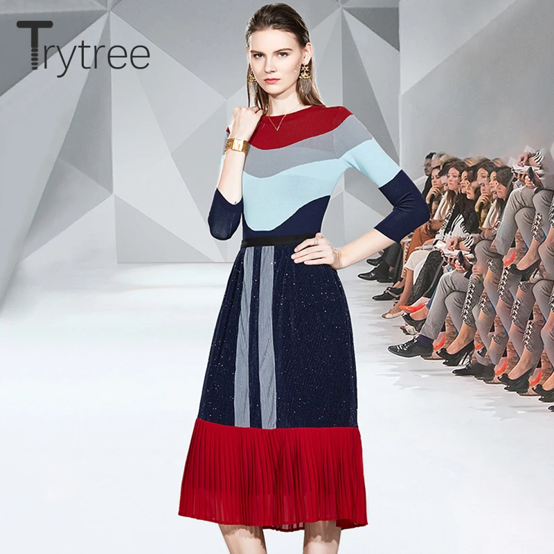 Осень-зима 2020 комплект из двух предметов Trytree повседневный топ с круглым вырезом