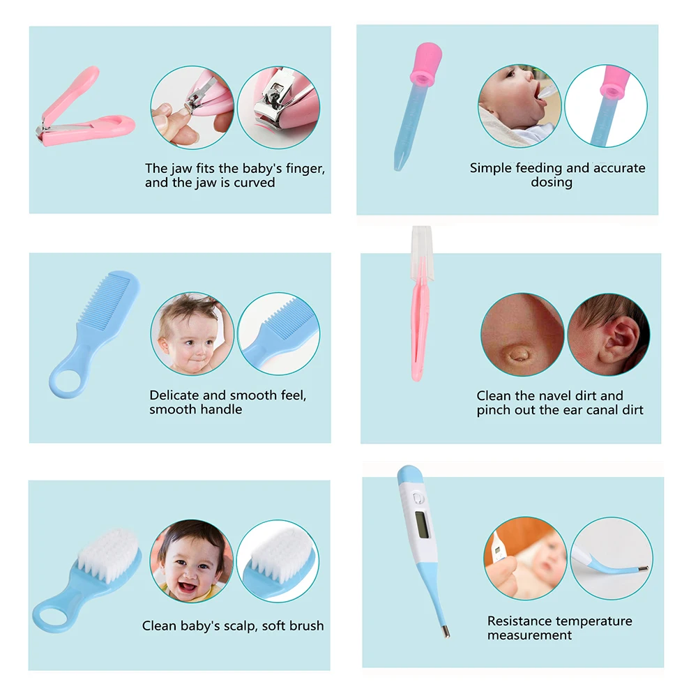 

Baby Care Kit Baby Grooming Set Kit Thermometer Clipper Scissor Kid Toiletries for Babies Multifunction Baby Kit Kid Healthcare