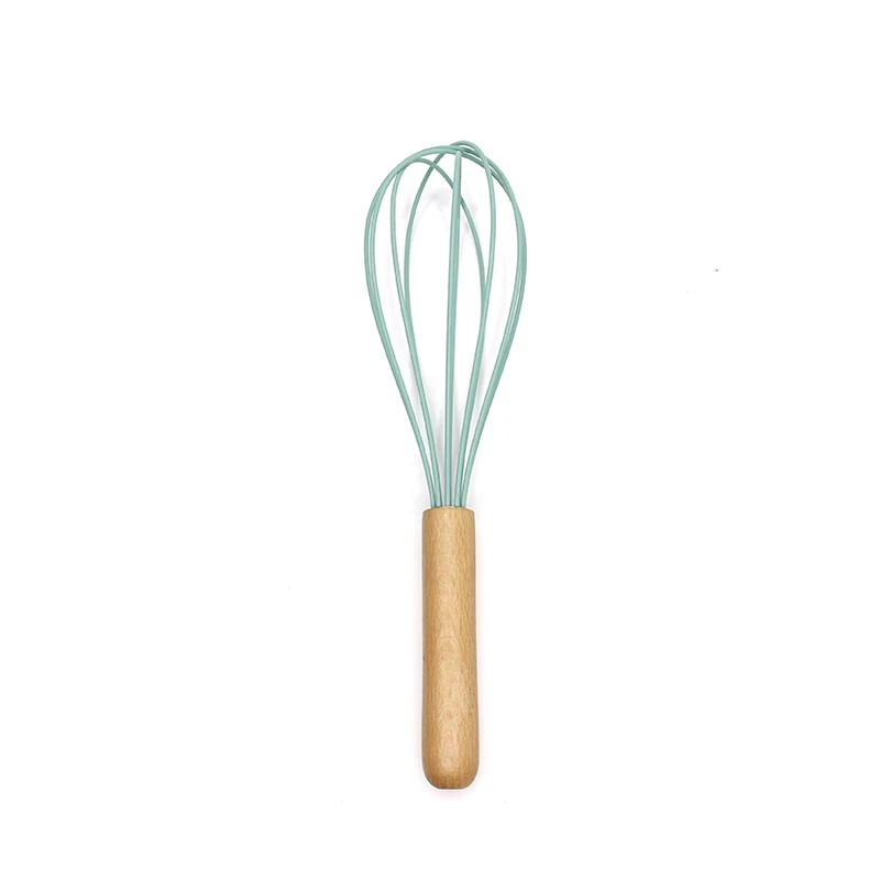Egg Beater-Blue 9 видов стилей в розницу силиконовые кухонные инструменты силиконовая деревянная ручка ложка лопатка Черпак антипригарная кухонная посуда кухонные приспособления для выпечки - Цвет: Egg Beater-Blue