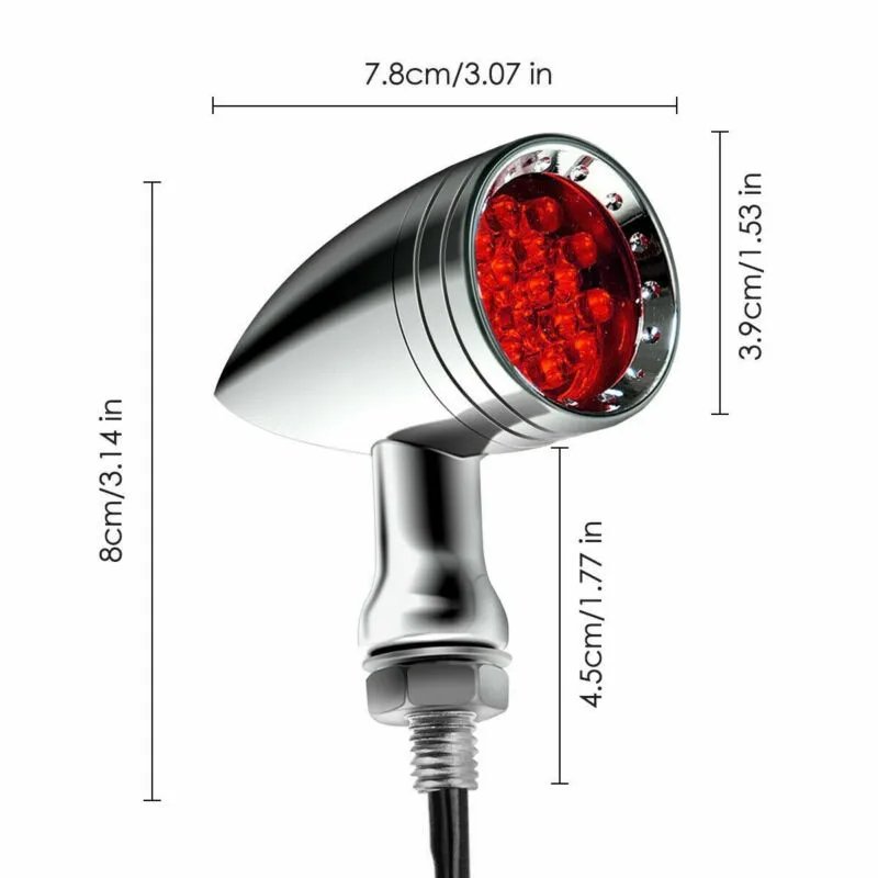 

Chrome Lights For Harley Turn Signal Indicator LED Motorcycle Rear Tail