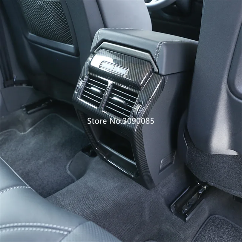 Carbon Fiber ABS Plastic Rear Row AC Vent Outlet Frame Cover Trim For Land Rover Range Evoque 2014-2019 | Автомобили и мотоциклы