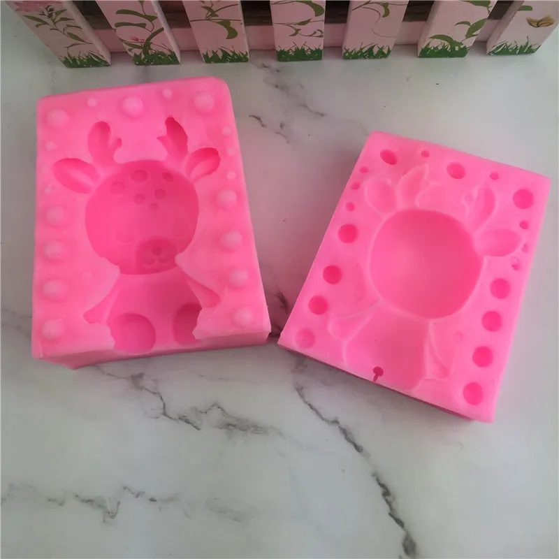 

Three-dimensional Sika Antlers Shape Cake Mold DIY Silicone Fondant Baking Tools Aromatherapy Plaster Mold H1992