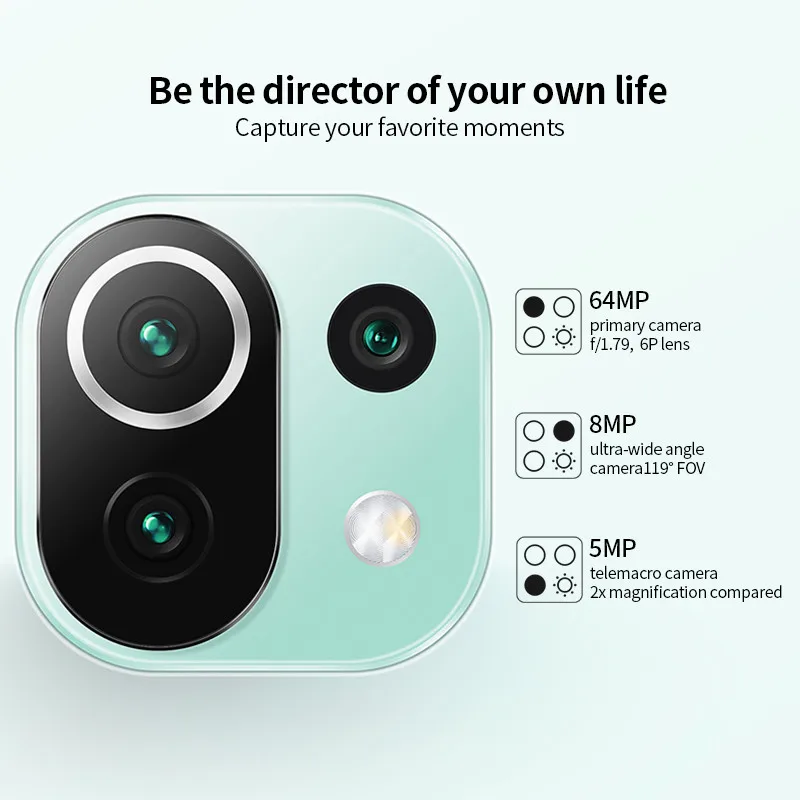 Смартфон Xiaomi Mi 11 Lite телефон Snapdragon 780G восемь ядер 8 Гб ОЗУ 128 ПЗУ камера 64 мп зарядка