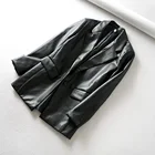 Куртка женская из искусственной кожи, свободная Классическая Байкерская, базовая верхняя одежда, из ПУ кожи, на весну-осень