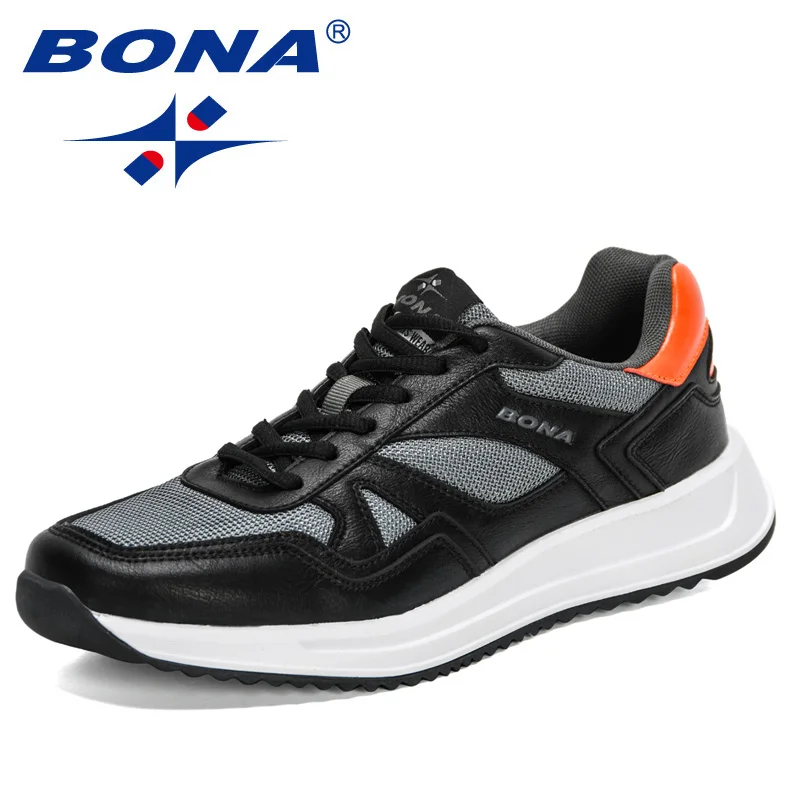 

BONA 2021 New Designers Luxury Brand Mesh Sneakers Men Casual Shoes Walking Shoes Mansculino Chaussure Homme Zapatos de Hombre