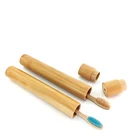 Зубная щетка из натурального бамбука Экологичная деревянная зубная щетка из мягкого волокна, зубная щетка с бамбуковой ручкой и бамбуковой трубкой