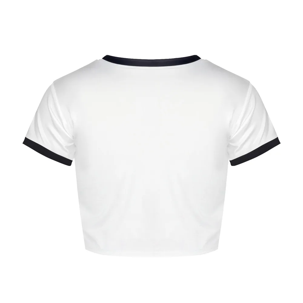 

VICABO Womens Short Tops Summer Short Sleeve Funny Print T-Shirt O-neck Casual Tops Summer Fashion Harajuku Tees