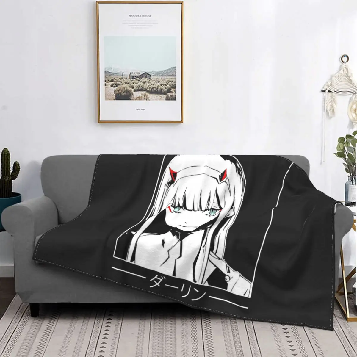 

Одеяло из фильма Zero Two Darling In The Franxx, флисовое весенне-осеннее мягкое тонкое покрывало для кровати, офиса, плюшевое тонкое покрывало