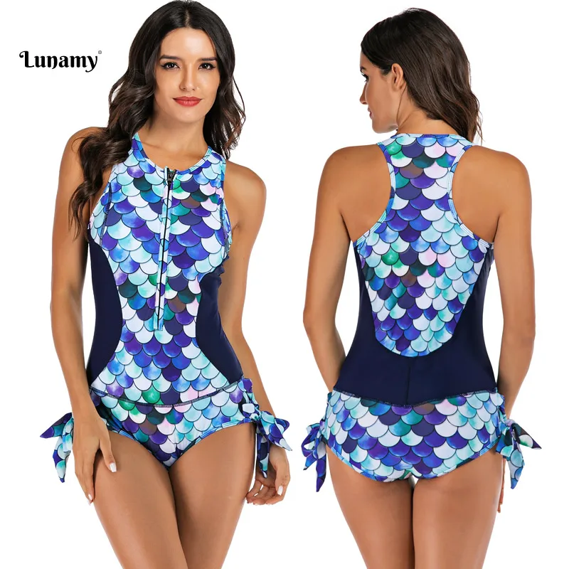 Lunamy красочный слитный купальник женский без рукавов для серфинга боди пляжная