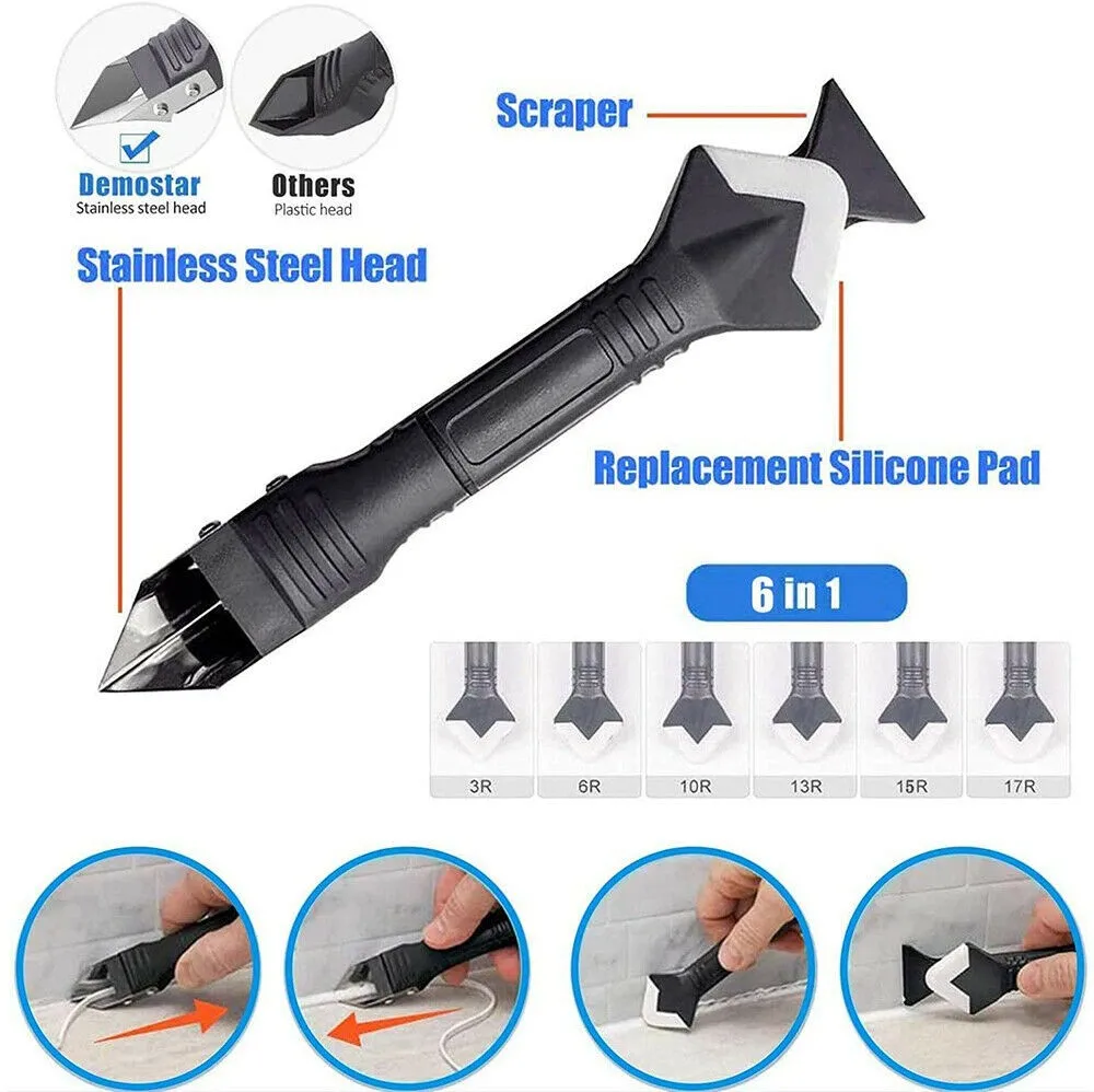 

Rubber Caulk Tools Sealant Silicone Slick Stainless Steel Tool Adjustable