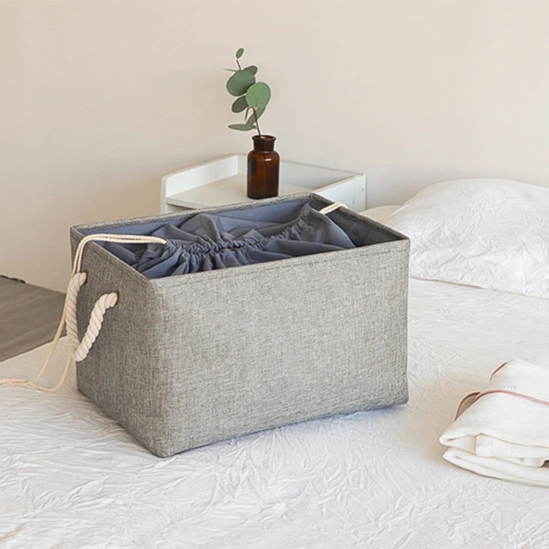 Домашние хлопковые льняные игрушки грязная одежда на шнурке корзина для