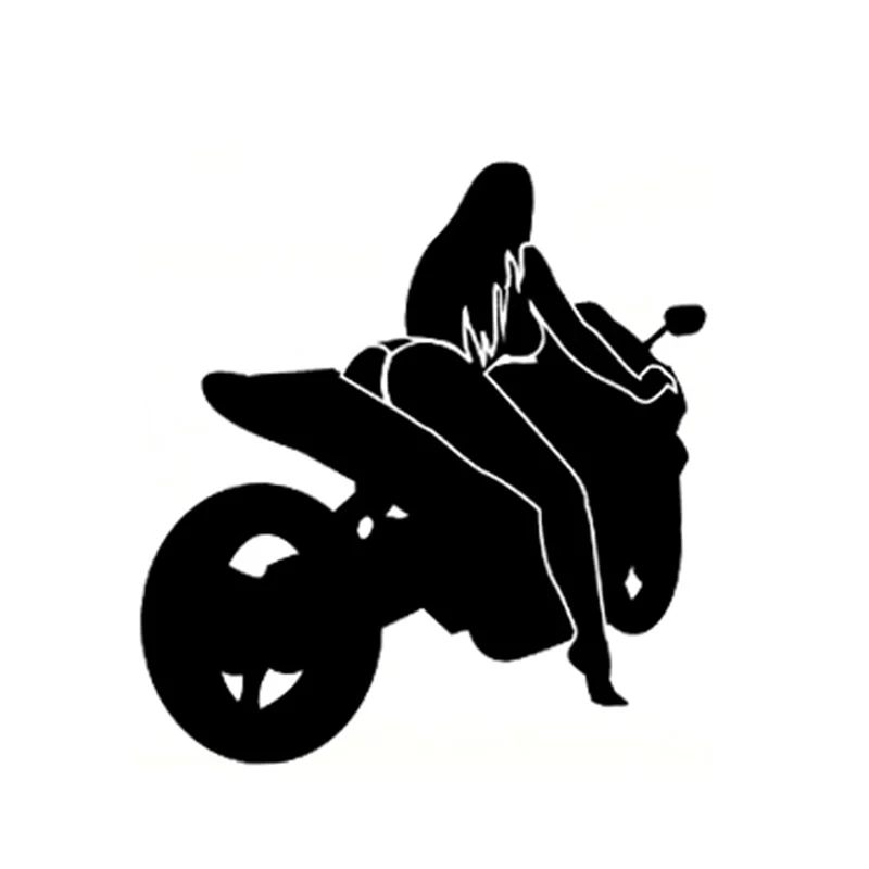 

ClassicDesign Sexy Girl Biker AutomobilesCar Bumper Stickers and Decals Car Styling Decoration Door Body Vinyl Stickerskk13*12cm