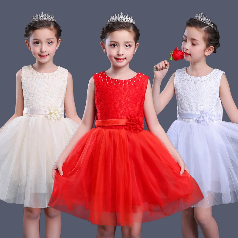 Children catwalk princess dress flower girl wedding fluffy skirt girls birthday piano costumes boys england white vertical striped lapel children vest piano show catwalk blazer set boy piano wedding party costumes h464