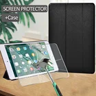 Кожаный чехол-подставка для Ipad Mini 5 4 3 2 1, защитный чехол для IPad Mini 4 2019 + Защитная пленка для экрана