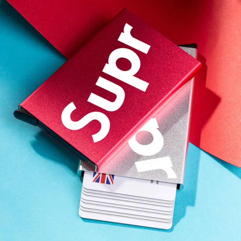 

Metal Card Sleeve Ultra-thin Automatic Pop-up Card Package Bank ID Card Storage Packaging Bags Anti-demagnetization Card Clip