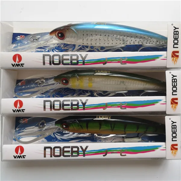 NOEBY 3 шт. гольян твердая приманка 12 см 30,5 г пластиковые тролли рыболовные приманки плавающий 0-5 м Leurre Peche Articulos De воблер PESCA снасти - Цвет: 3pcs 9046-12  125