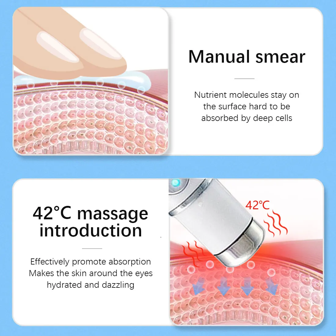 Новинка Электрический вибрирующий массажер для глаз удаления темных кругов и