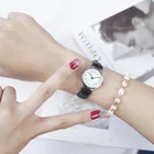 1 шт. классические женские повседневные кварцевые часы с кожаным ремешком, круглые аналоговые часы, наручные часы для женщин и девочек
