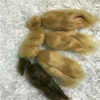10 pieces lot 100 pure mohair reborn baby doll hair with dark browngold color fit for diy reborn baby doll accessories