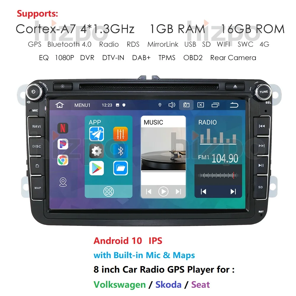 Автомагнитола для Volkswagen Golf Plus Passat B6 B7 CC Touran Sharan Skoda стерео проигрыватель под