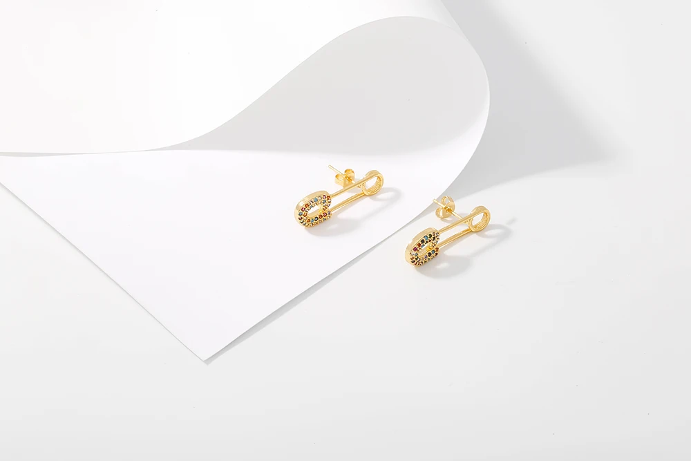 YMYW безопасные серьги гвоздики оригинальные креативные изысканные разноцветные