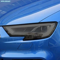 2 pcs car headlight protective film smoked black tint wrap vinyl transparent tpu sticker for audi a3 s3 rs3 8v 8y 2013 on 2021