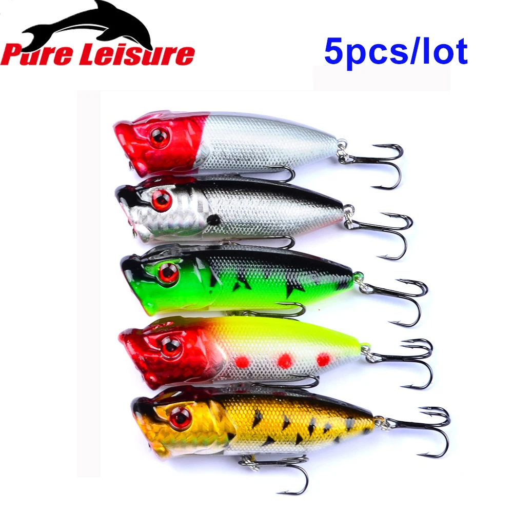 5 шт./лот Поппер рыболовная приманка 7 3 см плавающая искусственная поппер Pesca карп