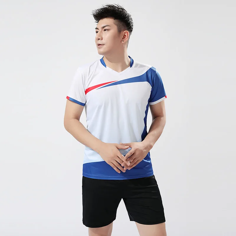 2021 New Male Female Quick Dry Breathable Badminton Shirt Women Men Table Tennis volleyball Team Game Running Training T Shirts | Спорт и