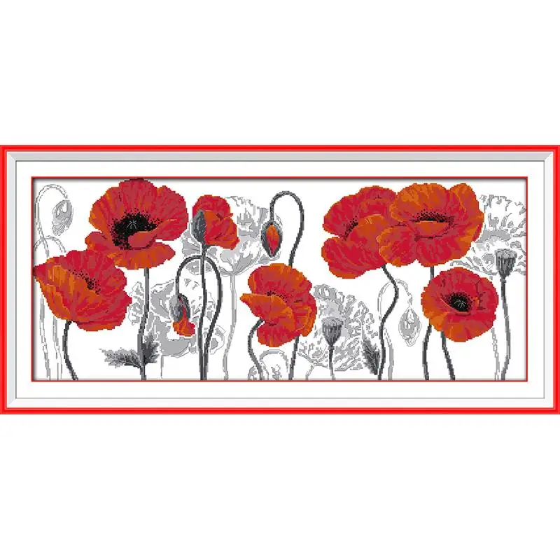 Набор для вышивки крестиком Joy Sunday красивый цветочный узор 14 шт. искусственный