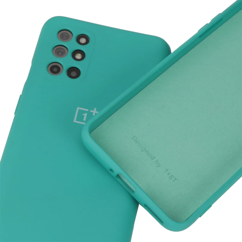 Оригинальный чехол Oneplus 8T из жидкого силикона мягкая отделка защитный детская