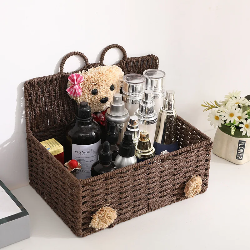

Large Small Sizes New Rattan Clothes Storage Basket Hanging On The Wall Nordic Home Decoration Snacks And Sundries Storage Frame