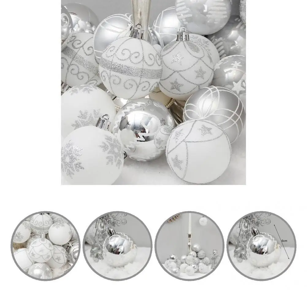 

Модные Рождественские шары со шнурком, изысканные круглые нежные праздничные украшения, 24 шт.