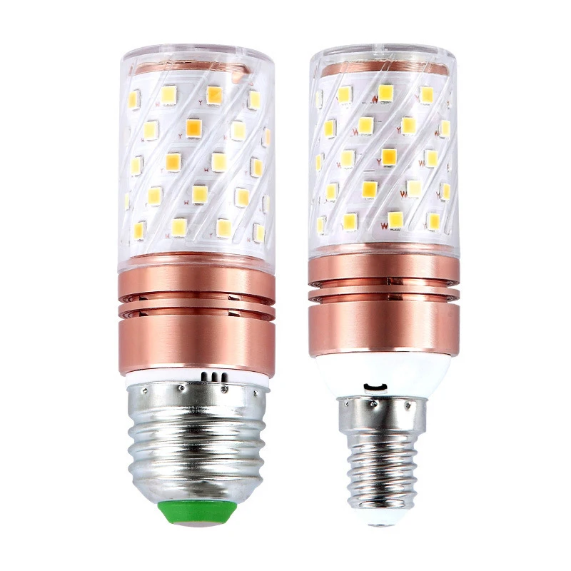 При заказе 1 10 штук E27 E14 светодиодный светильник 220V SMD2835 60 84 s 12 Вт 16 кукурузный
