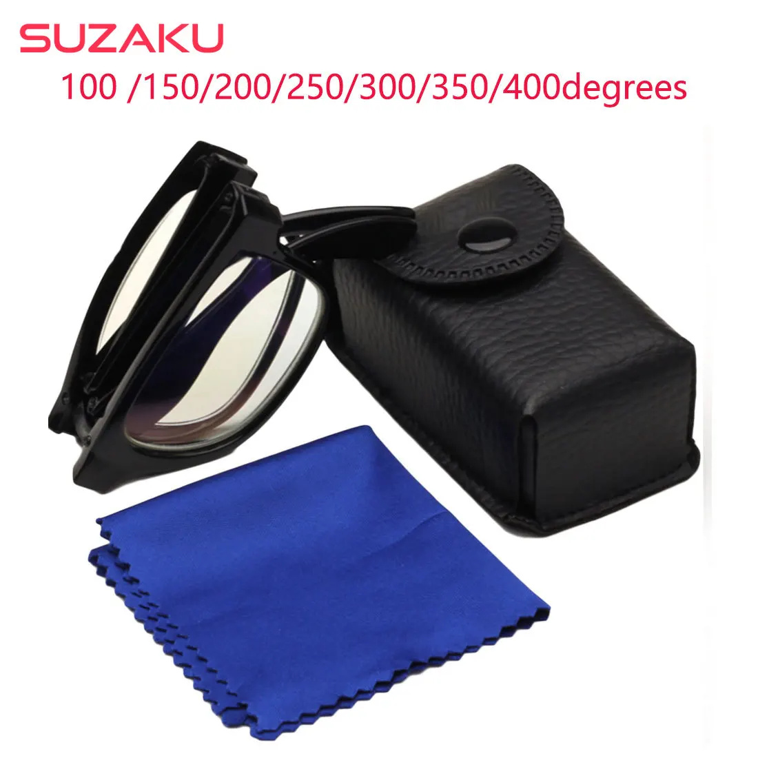 

Reading Glasses 100/150/200/250/300/350/400 Degree Portable Glasses Magnifiers Collapsible Ultralight Presbyopic Glasses