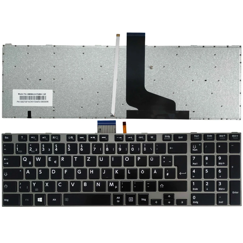 Новая немецкая клавиатура для ноутбука Toshiba satellite P850 P850D P855 P855D клавиатура с подсветкой