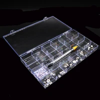 21 grid clear plastic empty box nail art storage glitter case crystal multi shape nail art decoration container manicure tools
