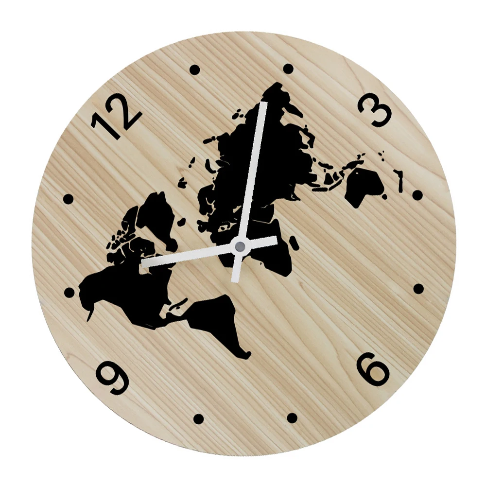 Круглые Настенные часы с картой мира настенные на батарейках для дома гостиной