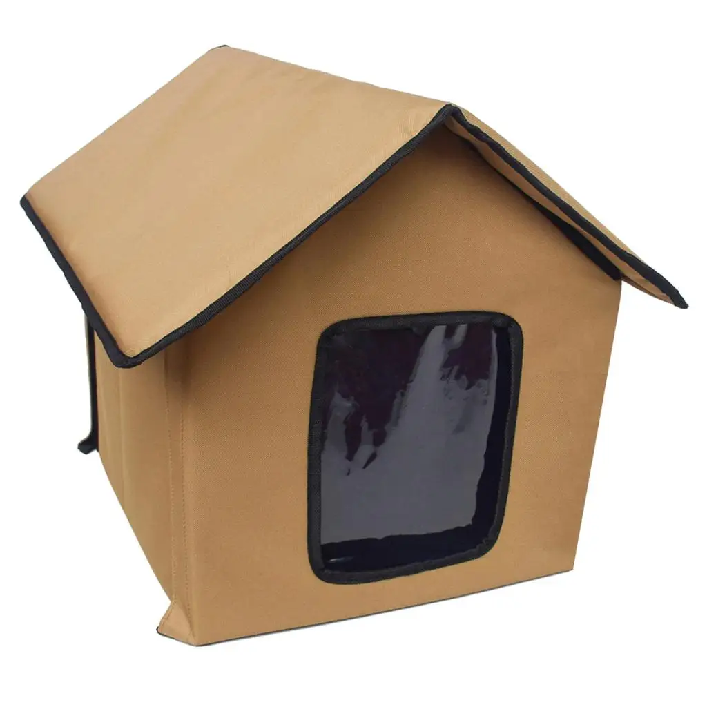 

Oxford Cloth Pet Teepee Dog(Puppy) & Cat Bed - Portable Pet Tents & Houses for Dog(Puppy) & Cat