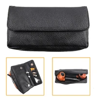 black brown pu leather cigarette tobacco bag purse case bags smoking holder hasp tobacco pipe storage case cigars accessories