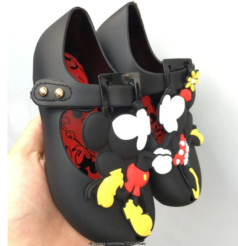 Новые оригинальные летние сандалии Melissa Mini для девочек детские желе с Микки и