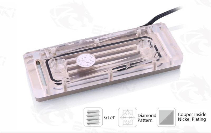 Bykski блок водяного охлаждения кулер для процессора двухканальный 2pcs ram или 4 Channel 4pcs ram охлаждаемый RGB радиатор теплоотвод медь
