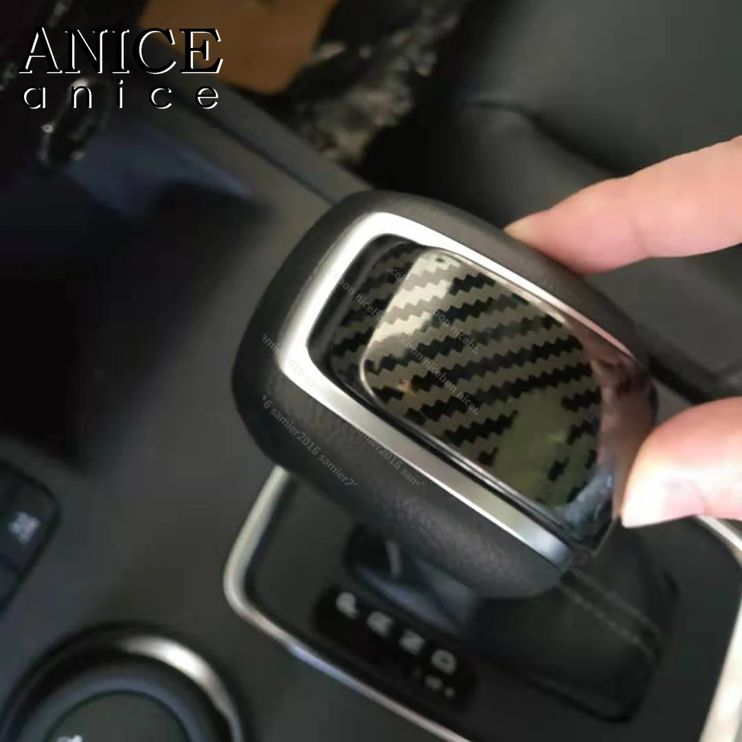 Декоративная Ручка рычага переключения передач из углеродного волокна для Ford