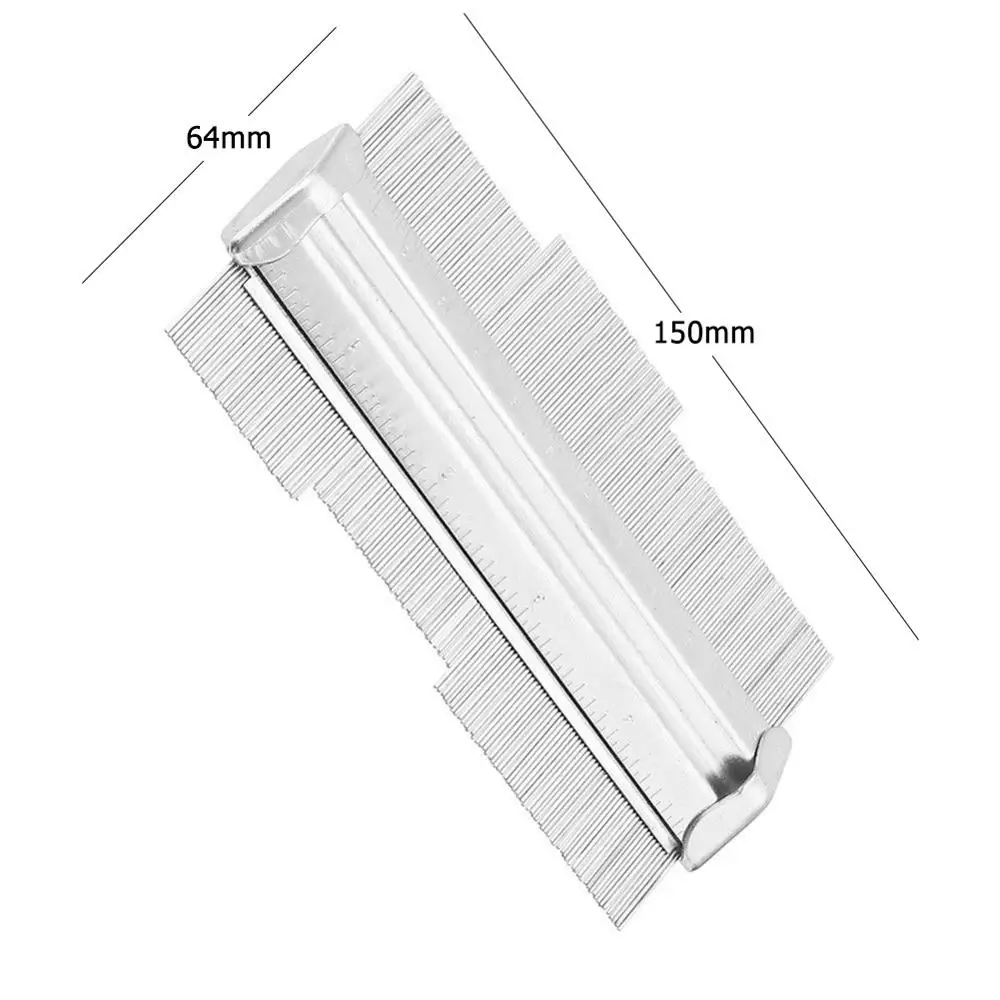 150x64mm Профиль из нержавеющей стали копировальный Калибр контурный Калибр Дубликатор контурный шаблон плиточный Плинтус Ламинат линейка дерево измерительные инструменты - Цвет: 150x64mm