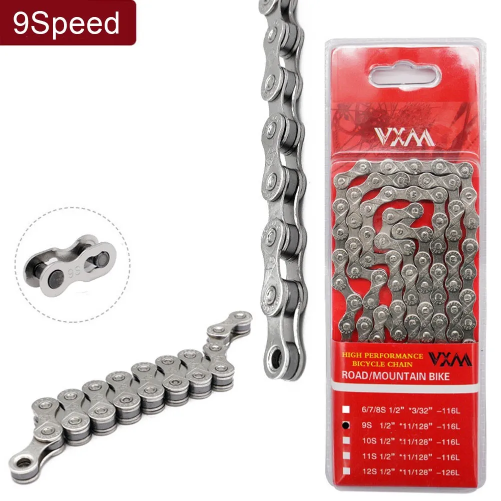 

116 Links Bike Chain Variable Speed Chain Bicycle Cycling Stainless Steel Useful