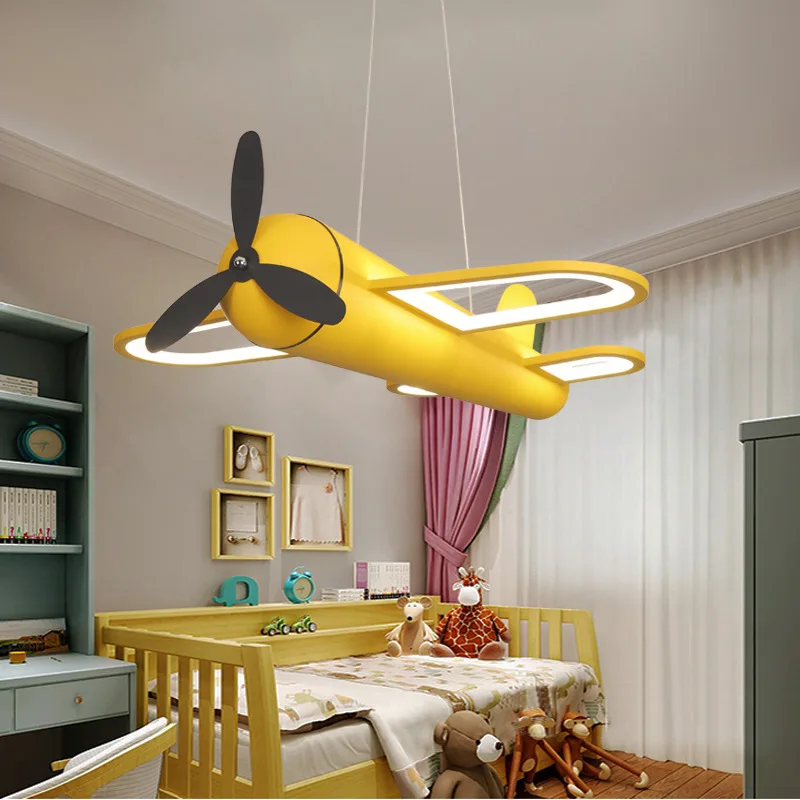 

Modern Led Pendant Lamp For Children's room Bedroom Home Kids Airplane Hanging Ceiling Chandelier decor Light Fixture WF1019