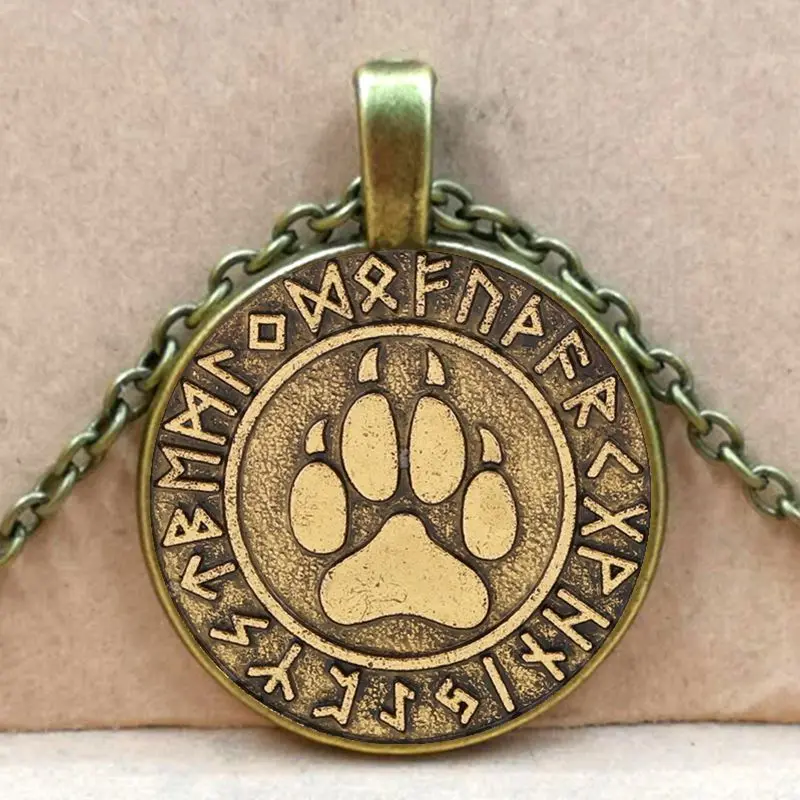 Славянские руны скандинавский чокер искусственная лапа подвеска ожерелье s-цепь