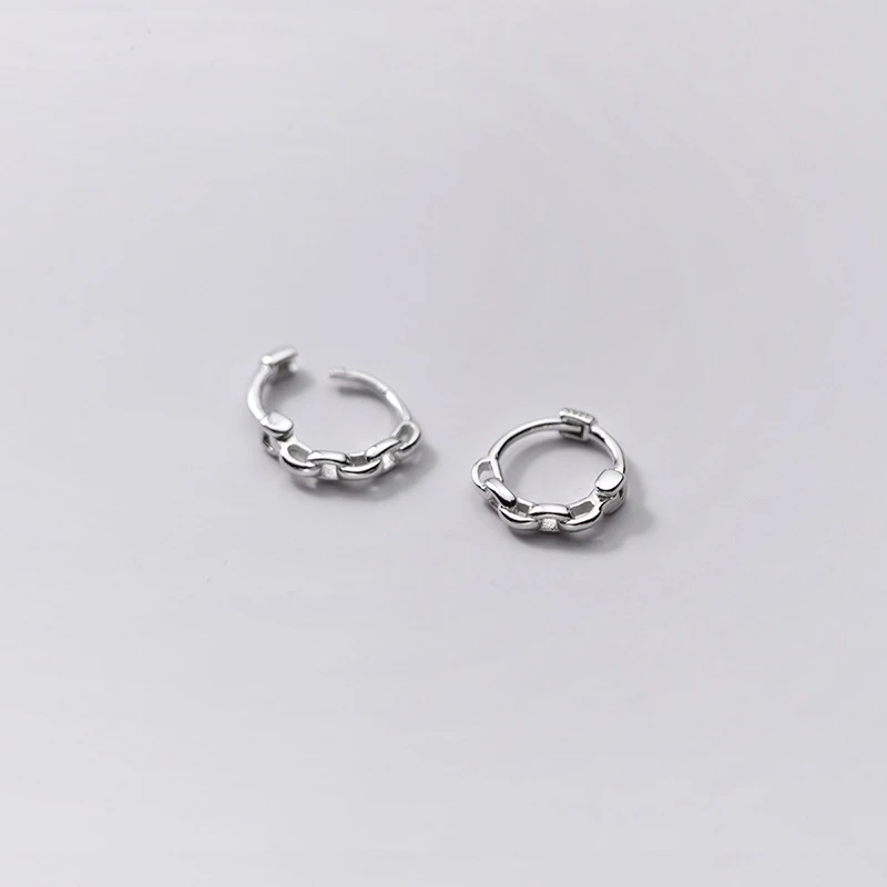 

La Monada Plain Woman Hoop Earrings Silver 925 Chain Fine Jewelry 925 Sterling Silver Earrings For Women Hoops Minimalist